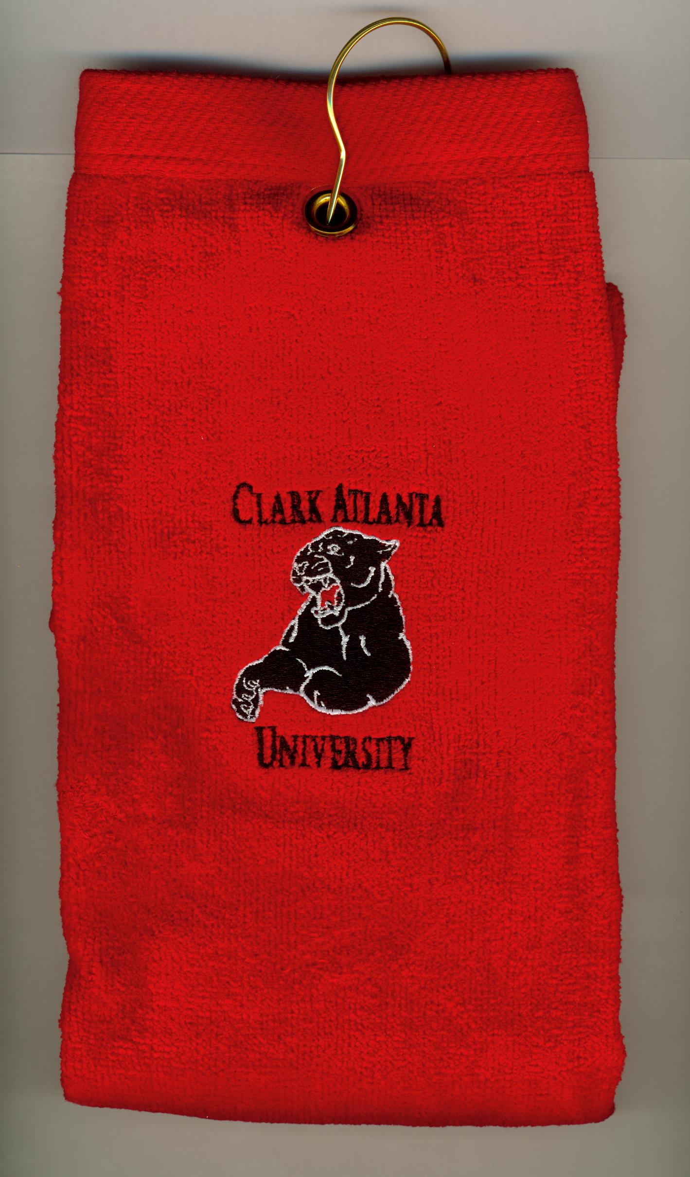 Clark Atlanta golf towel